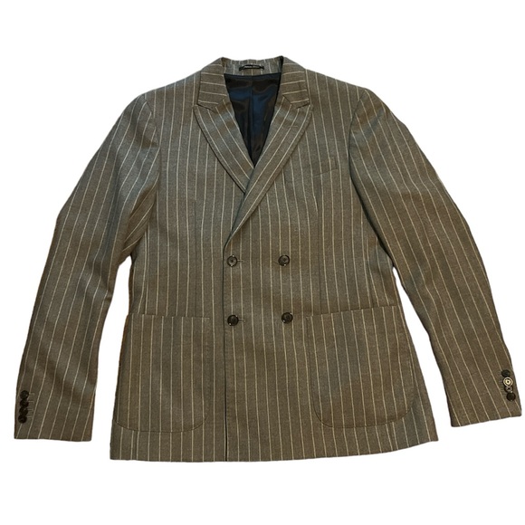 Mens Scotch and Soda Monsiuer Scotch Double Breasted Pin Stripe Jacket